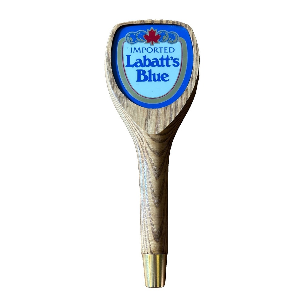 Imported Labatt's Blue Beer Tap Handle Vintage Logo Wooden Bar Man Cave 9"
